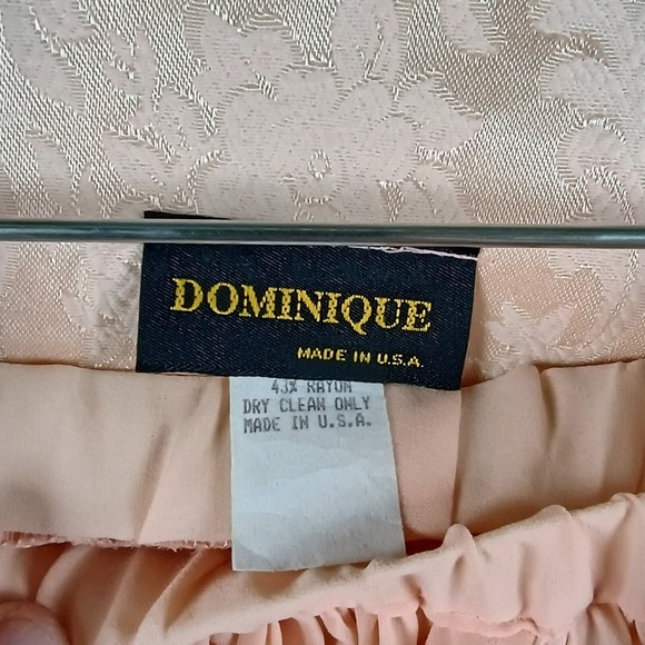 Dominique Skirt Suit Womens 14 Floral Business 2 Piece Made in USA Shoulder Pads - Picture 3 of 16